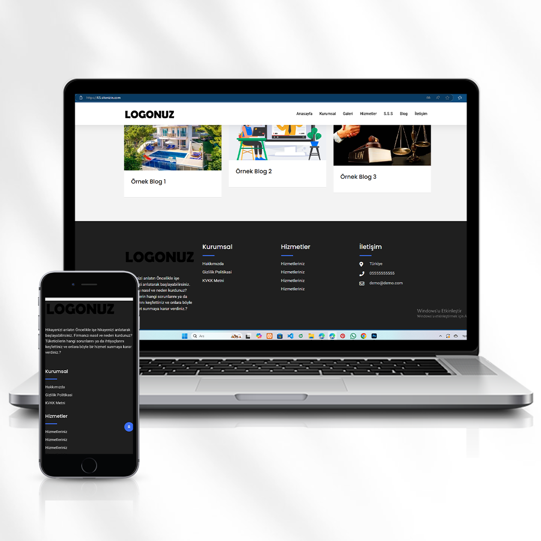 Kurumsal Hizmet Tanıtım Web Sitesi  65.sitenizin.com